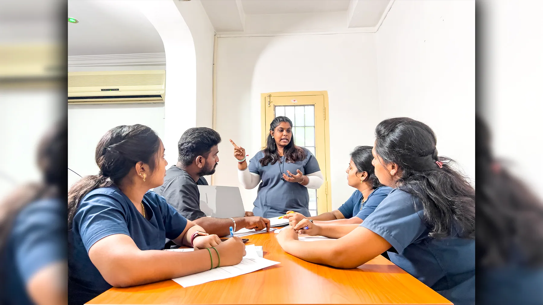 DARC team reviewing notes and planning therapy direction